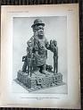 zz-lusc19,tafel 081 benin nigeria,bronze-figur-gruppe könig mit stein
